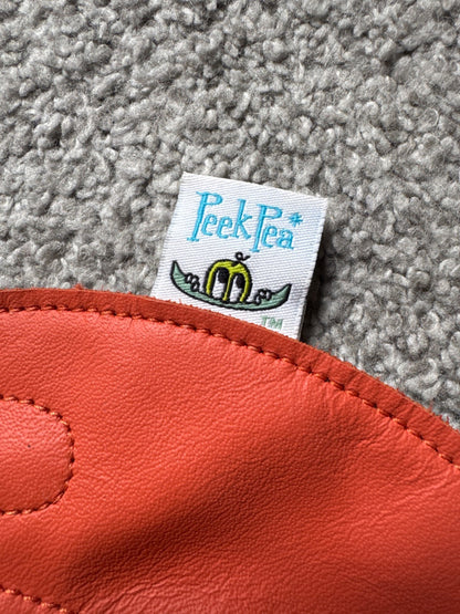Peek pea leather bib