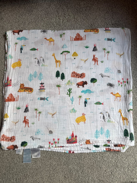 Aden + Anais animal swaddle