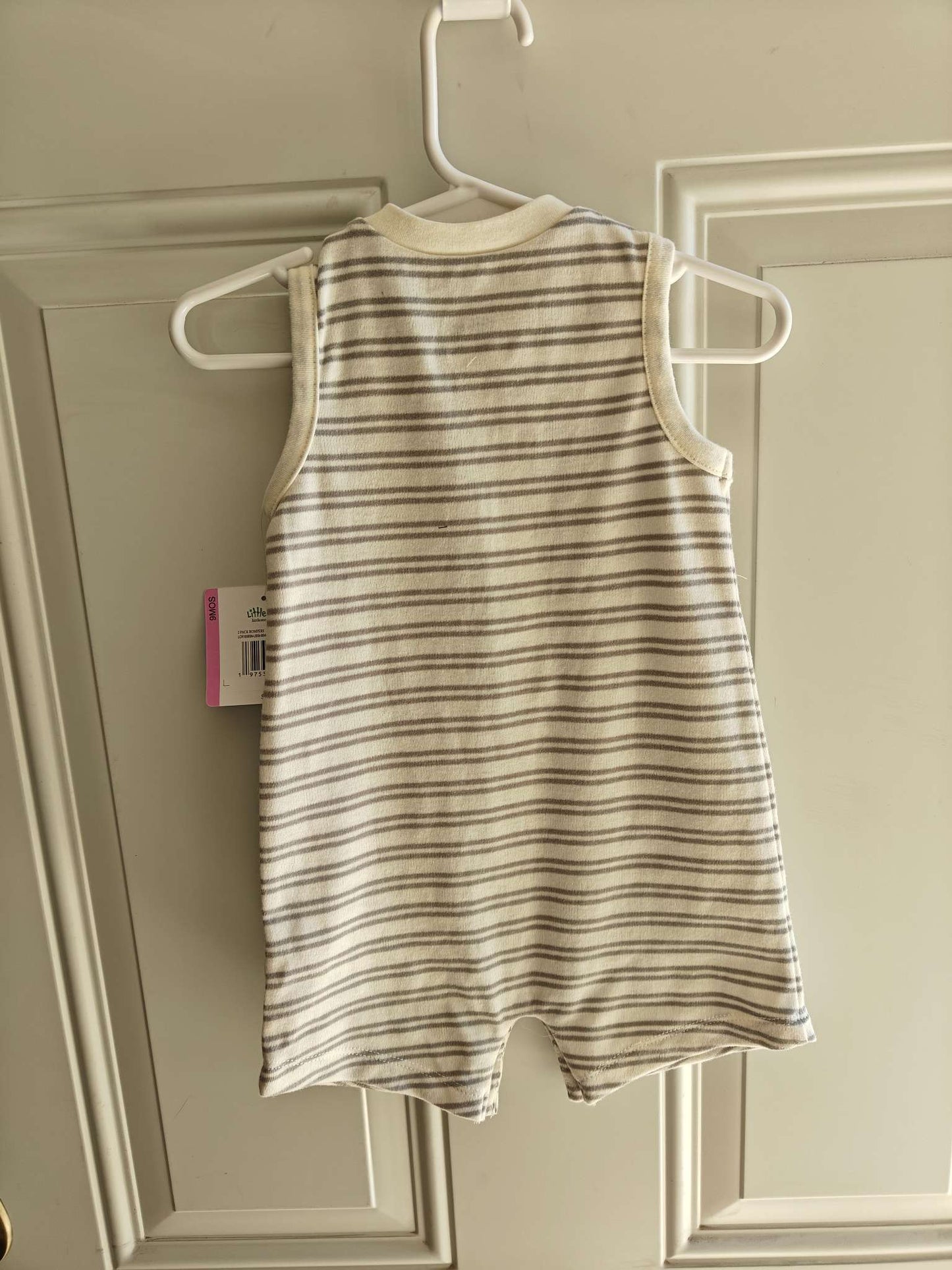 Striped button down onesie, Kids 9 Month (6-9M)