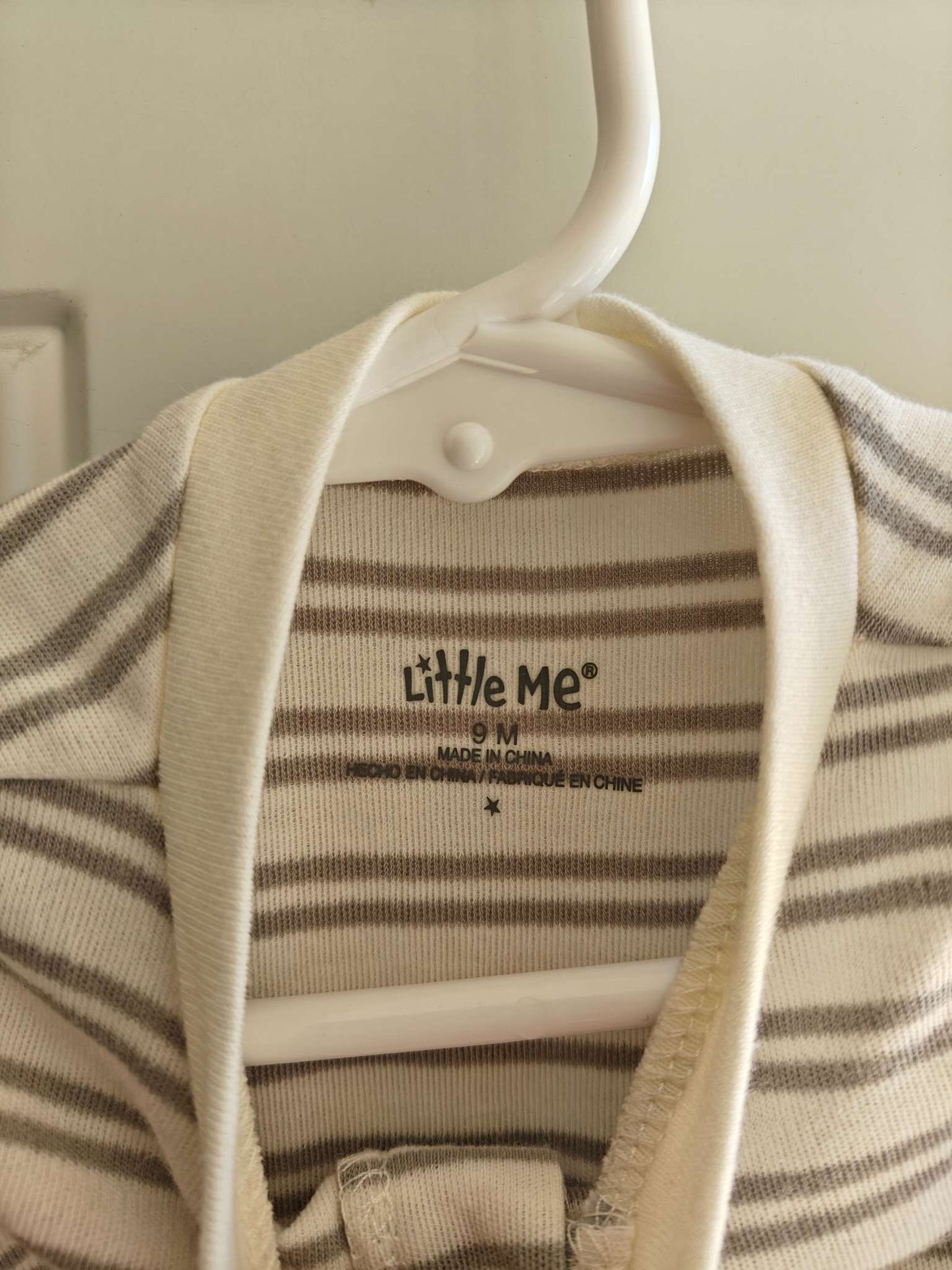 Striped button down onesie, Kids 9 Month (6-9M)