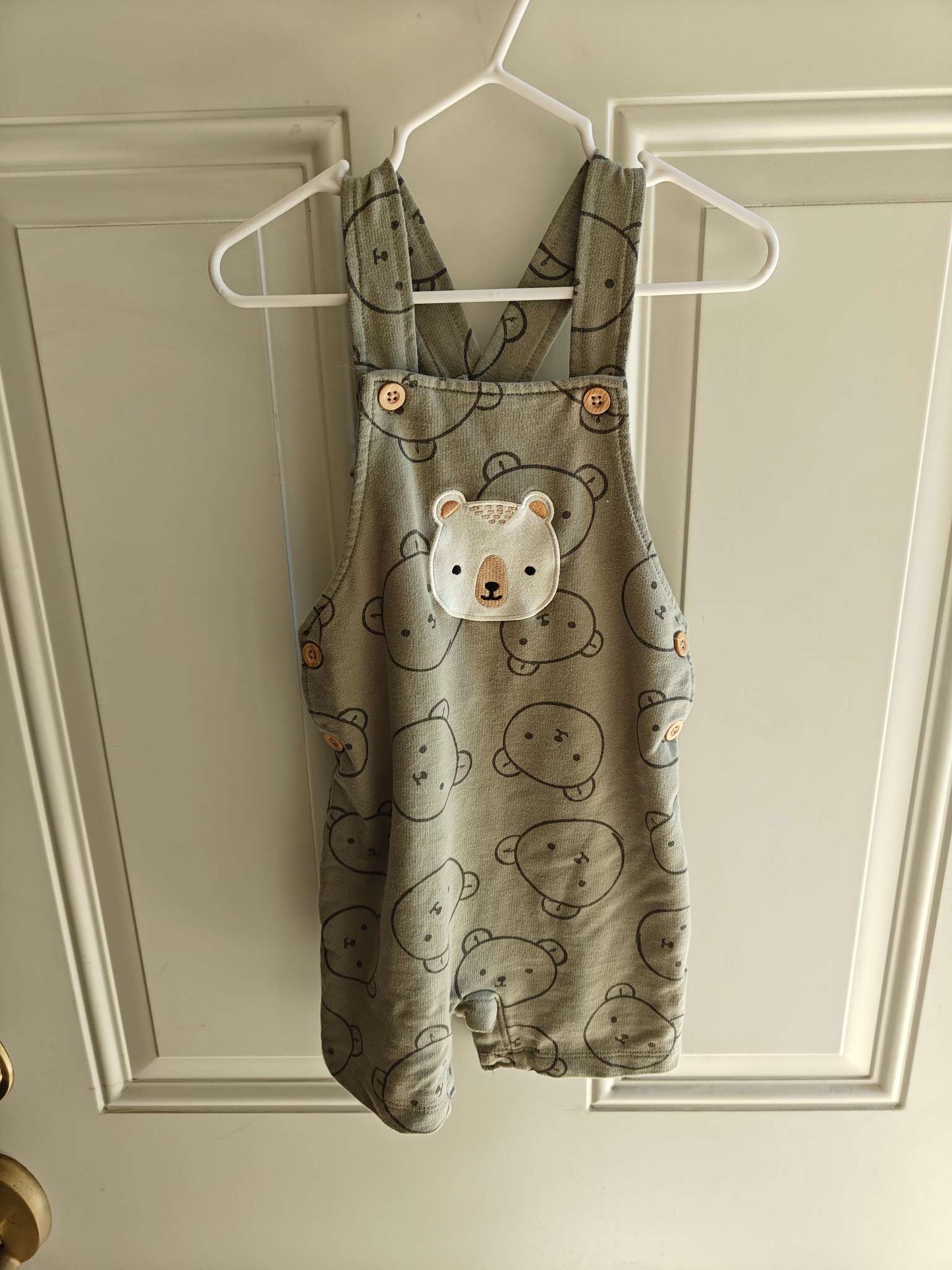 Pekkle Bear Overall Shorts, Kids 24 Month (18-24M)