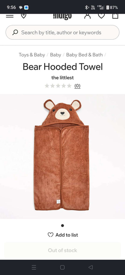 Hooded towel - Bear