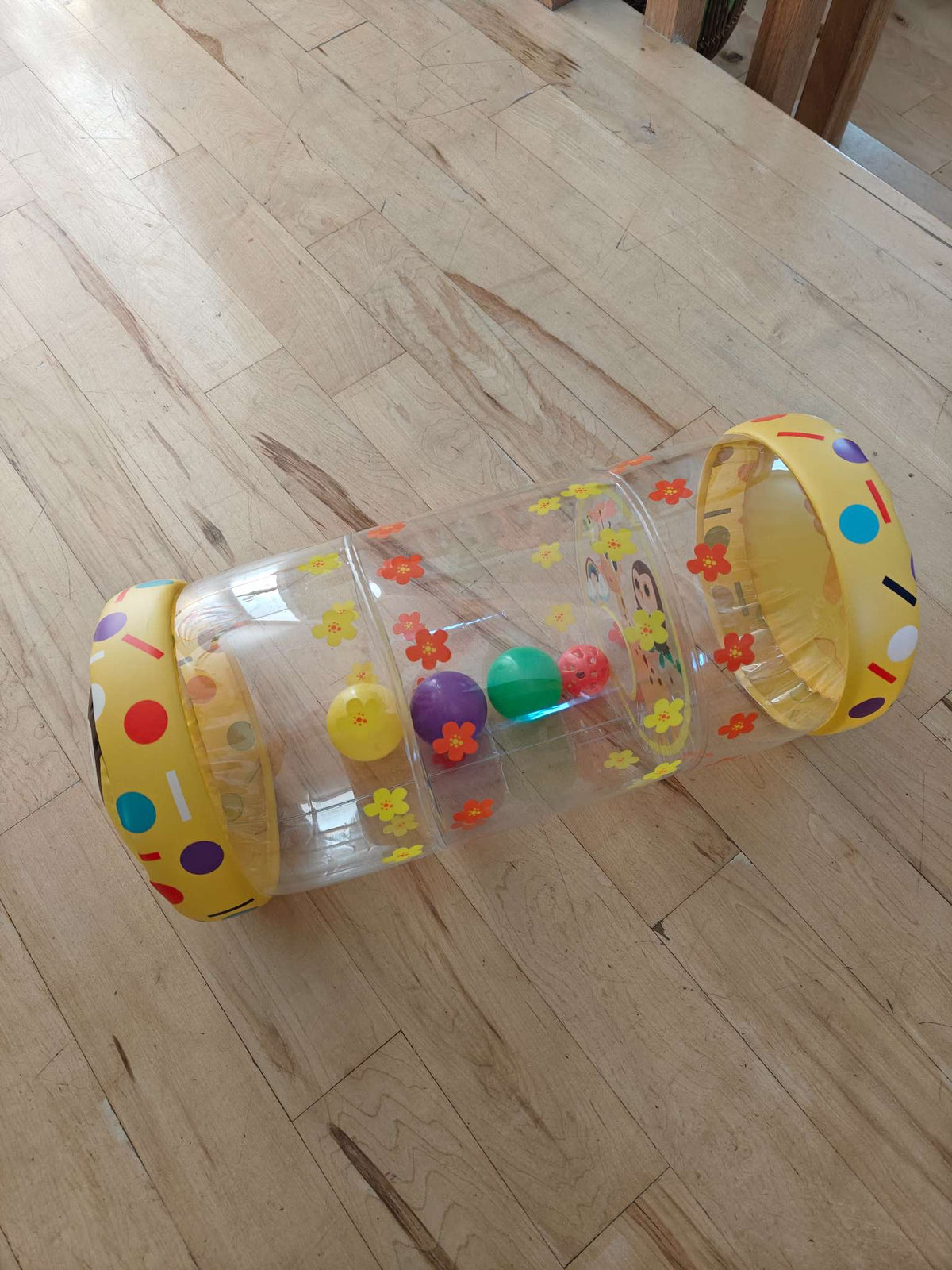 Inflatable tummy time/crawling roller