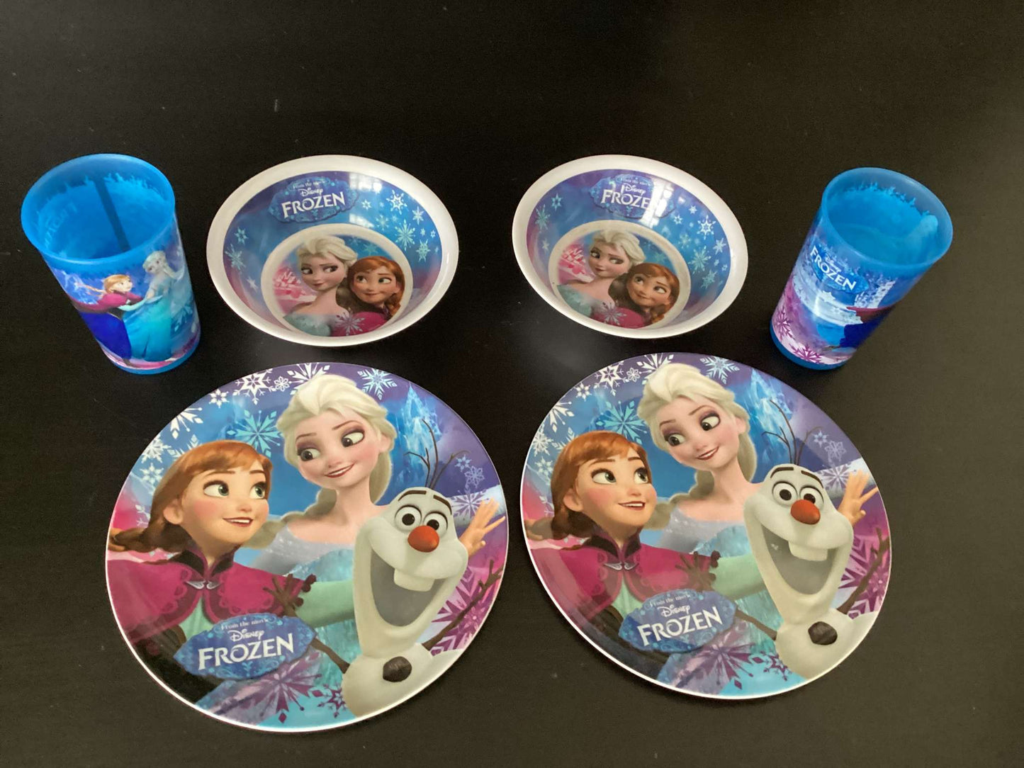 Disney: Frozen & Princess Bowl, Plates, Cups (2 sets)