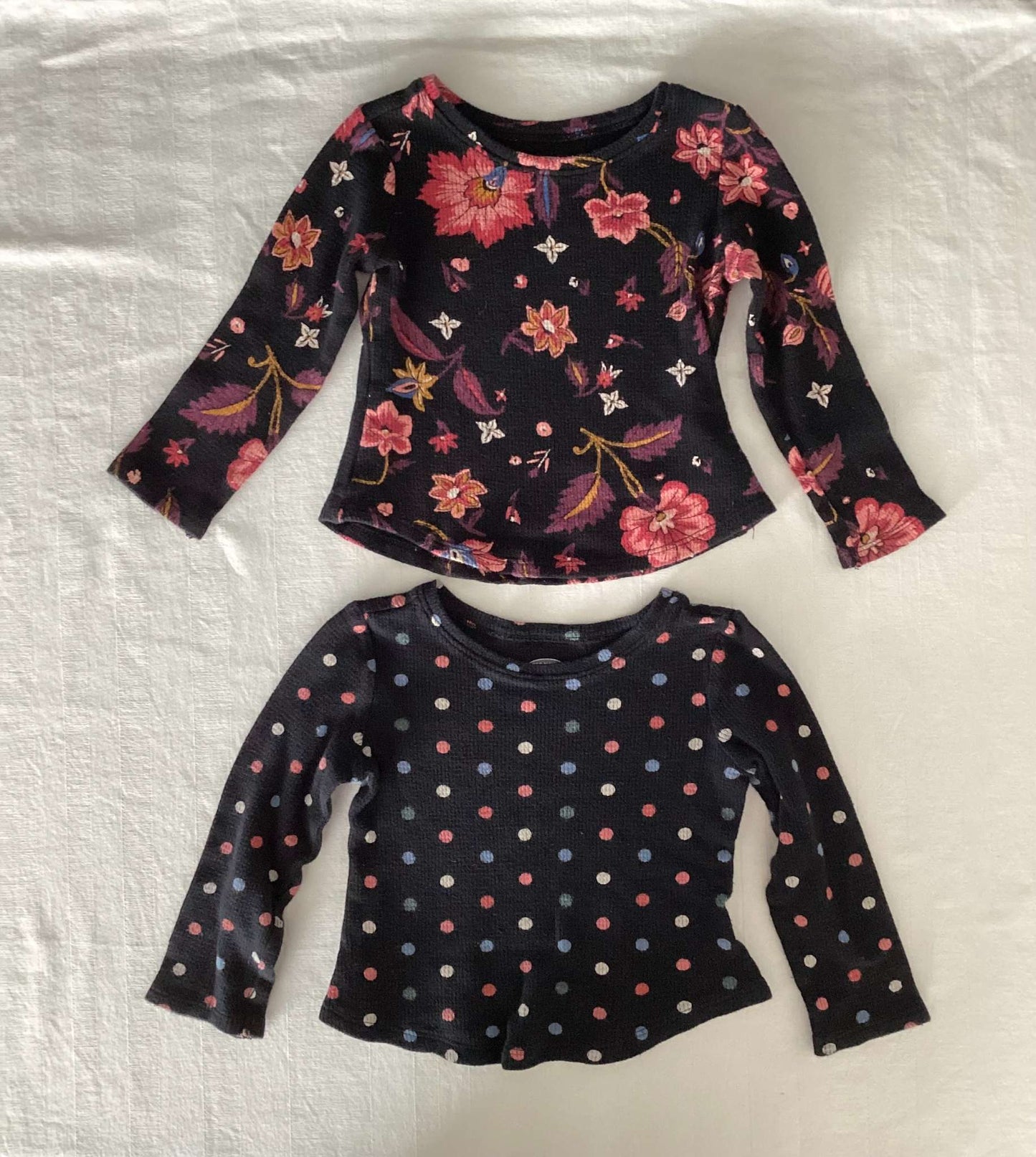 Old Navy Toddler Girls Waffle Knit Long Sleeve Tops (Bundle of 4) 2T, Kids 2T