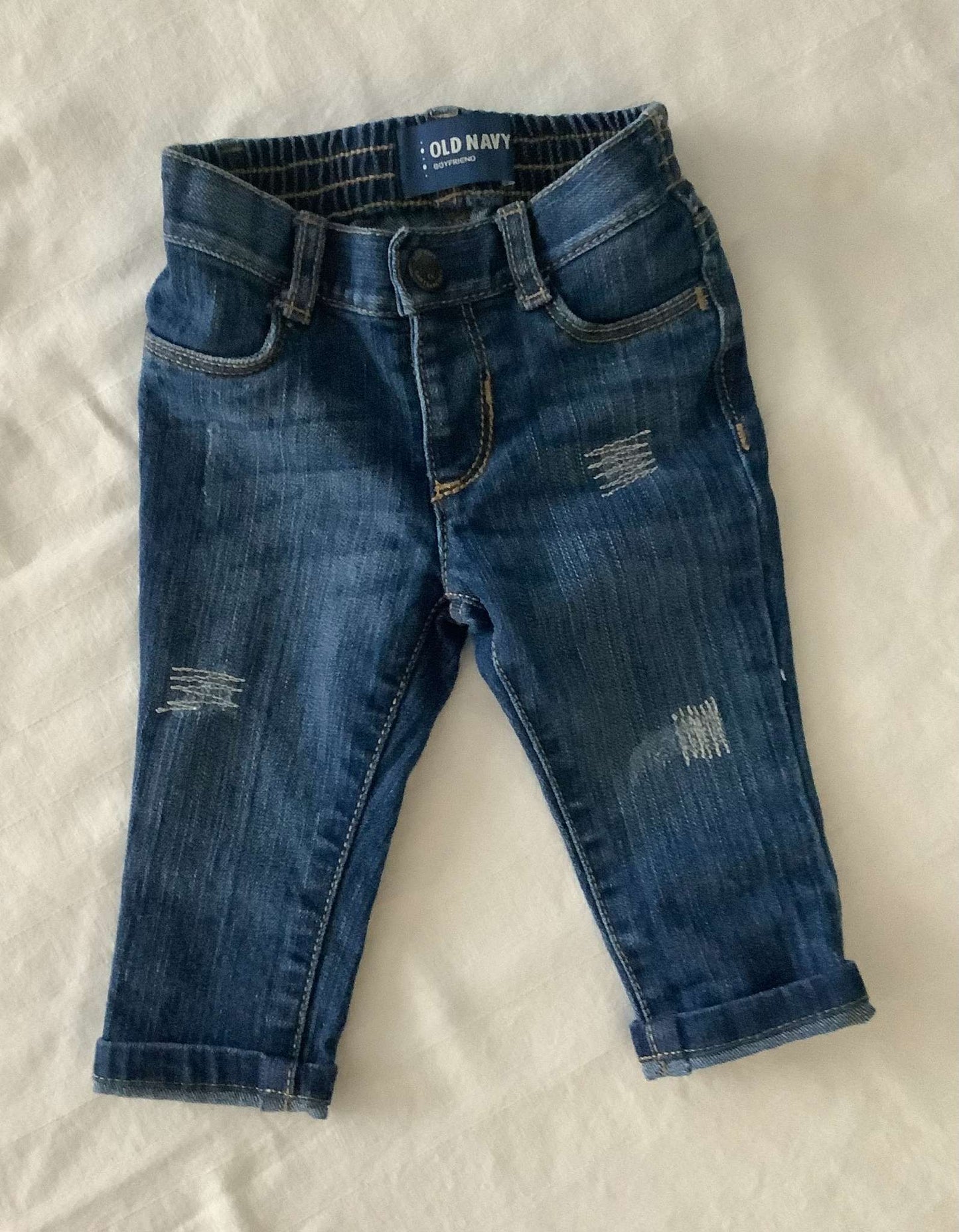 Old Navy Girls Boyfriend Style Denim 3-6 months, Kids 6 Month (3-6M)