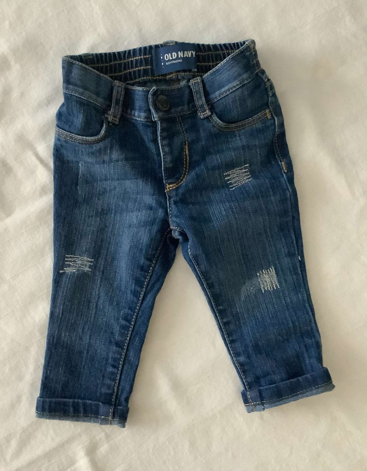 Old Navy Girls Boyfriend Style Denim 3-6 months, Kids 6 Month (3-6M)
