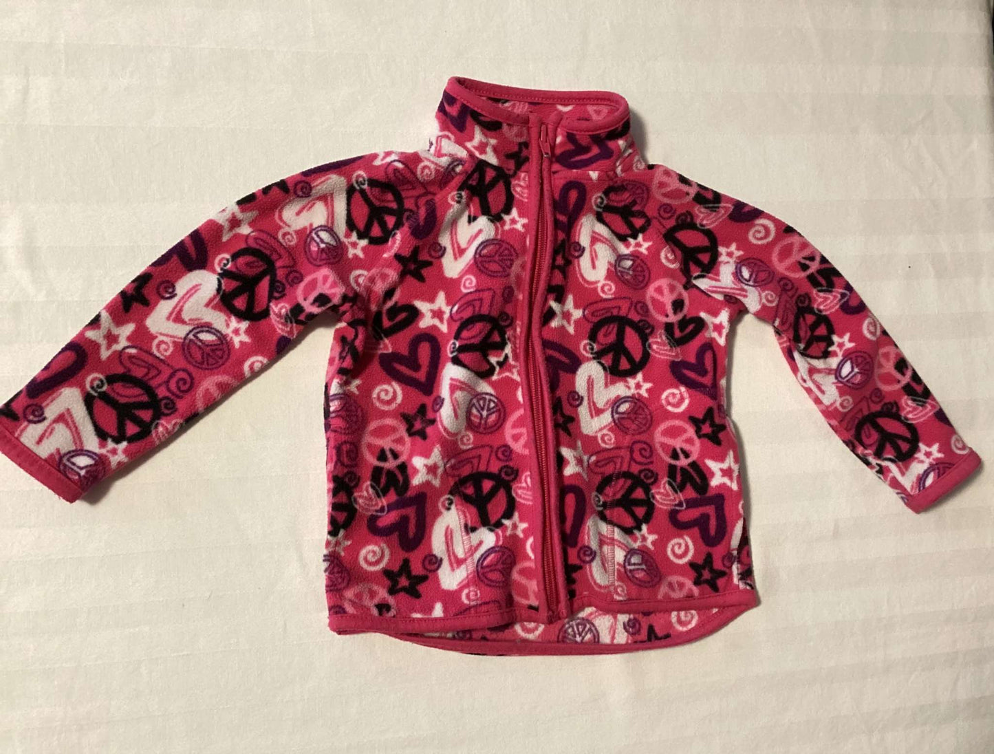 Toddler Girls Light Fleece Jackets (Bundle of 2) 18-24 months, Kids 24 Month (18-24M)