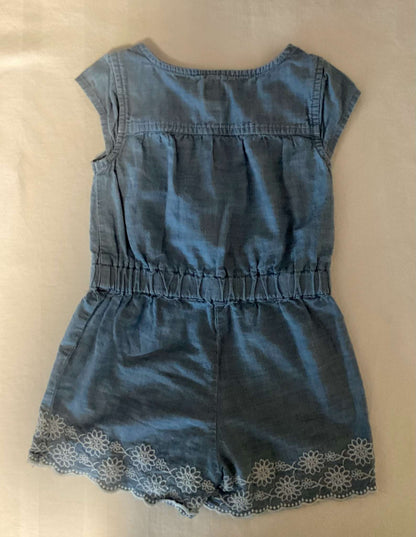 Baby Gap Toddler Girls Soft Denim Romper 18-24 months, Kids 24 Month (18-24M)
