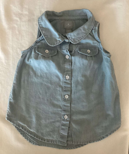 Baby Gap Toddler Girl Denim Top & Shirt Dress (Bundle of 2) 18-24 months, Kids 24 Month (18-24M)