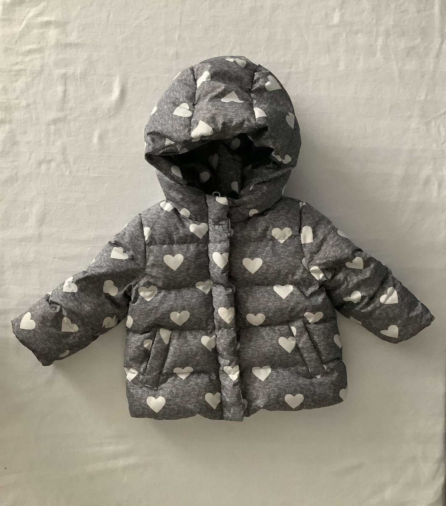 Baby Gap Toddler Girl Heart Down Jacket 18-24 months, Kids 24 Month (18-24M)