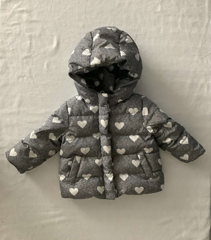Baby Gap Toddler Girl Heart Down Jacket 18-24 months, Kids 24 Month (18-24M)
