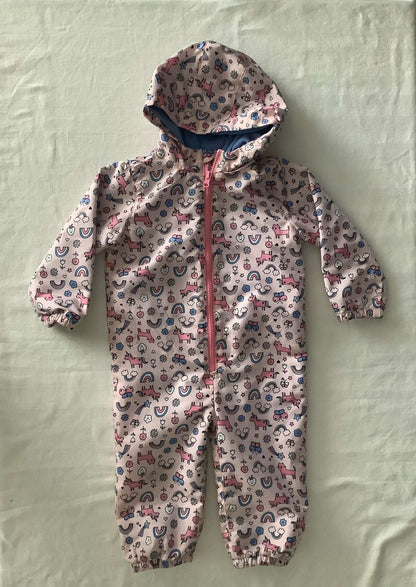 Joe Fresh Toddler Girl One Piece Rain Suit 18-24 months, Kids 24 Month (18-24M)