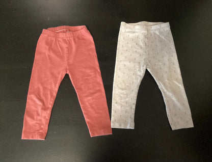 Toddler Girls Onesies and Leggings (Bundle of 6 items) 18-24 months, Kids 24 Month (18-24M)
