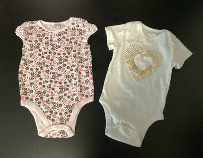 Toddler Girls Onesies and Leggings (Bundle of 6 items) 18-24 months, Kids 24 Month (18-24M)
