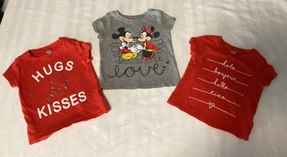 Toddler Girls Top (3 items) and Leggings (1 item) set (Bundle of 4 items) 18-24 months, Kids 24 Month (18-24M)
