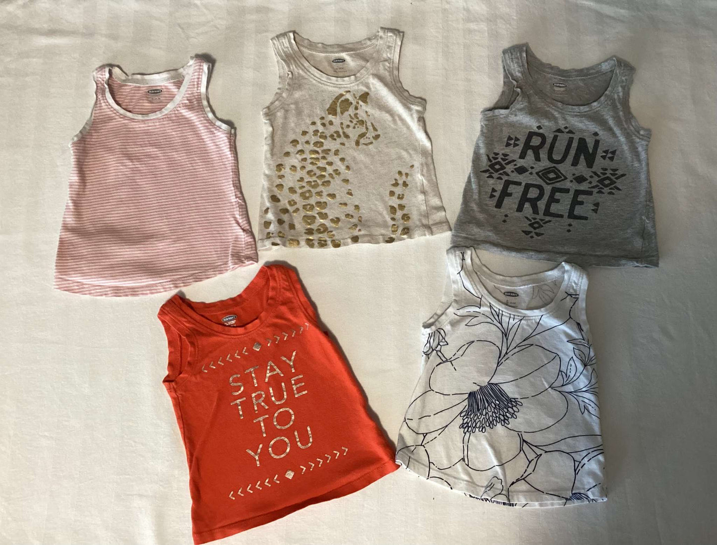 Toddler Girl Tanks  & Bottoms (Bundle of 8 items) 18-24 months, Kids 24 Month (18-24M)