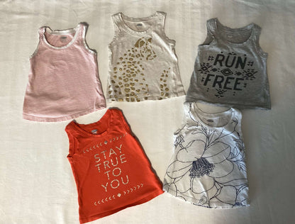 Toddler Girl Tanks  & Bottoms (Bundle of 8 items) 18-24 months, Kids 24 Month (18-24M)