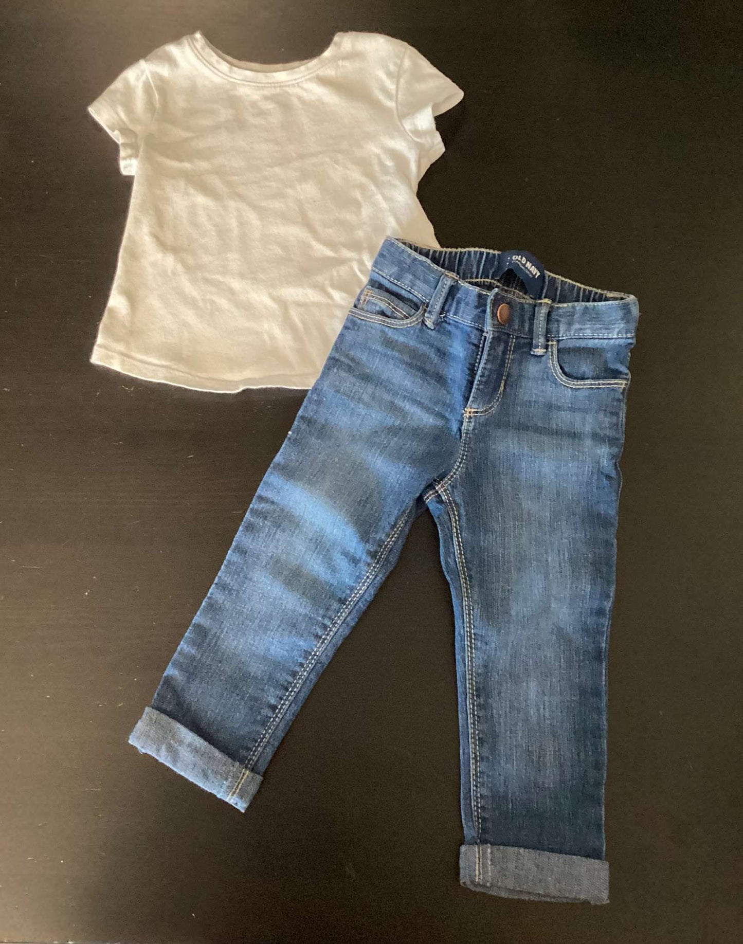 Toddler Girl Tops & Denim Jeans (Bundle of 3 items) 18-24 months, Kids 24 Month (18-24M)