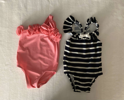 Baby Girl Bathing Suits (Bundle of 2) 0-6 months, Kids 6 Month (3-6M)