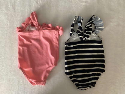 Baby Girl Bathing Suits (Bundle of 2) 0-6 months, Kids 6 Month (3-6M)