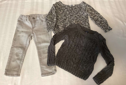 Toddler Girl Sweaters & Pant (Bundle of 3 items) 18-24 months, Kids 24 Month (18-24M)
