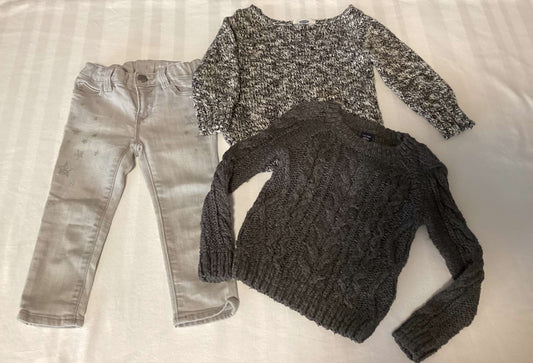 Toddler Girl Sweaters & Pant (Bundle of 3 items) 18-24 months, Kids 24 Month (18-24M)