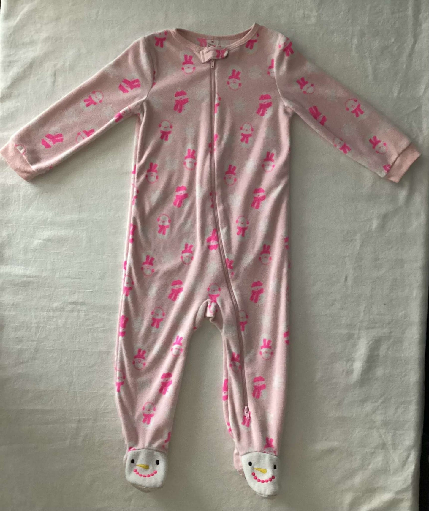 Toddler Girls Fleece PJ Onesies (Bundle of 3) 18-24 months, Kids 24 Month (18-24M)