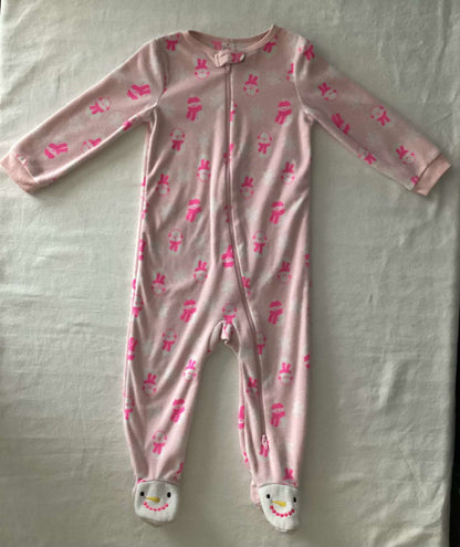 Toddler Girls Fleece PJ Onesies (Bundle of 3) 18-24 months, Kids 24 Month (18-24M)