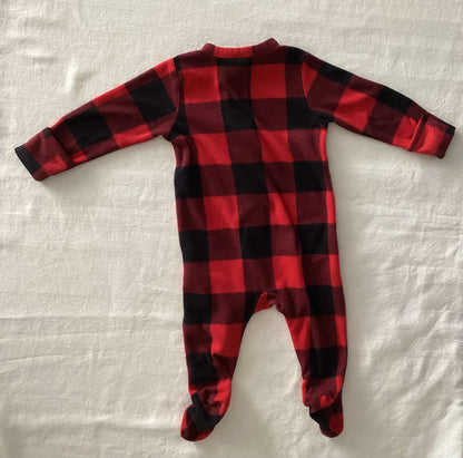 Old Navy Fleece Plaid Sleeper (6-9 months), Kids 9 Month (6-9M)