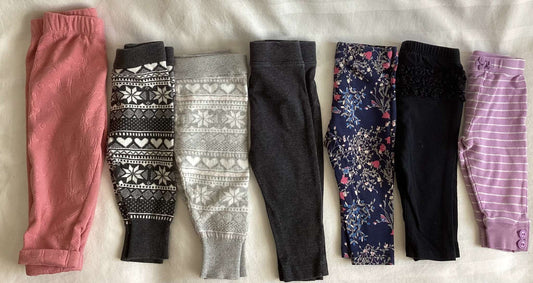 Girls Mixed Brands Pants & Leggings (Bundle of 7) - 6-12 months, Kids 12 Month (9-12M)