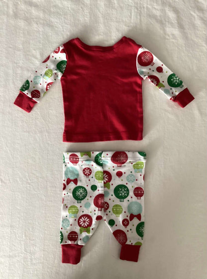 Disney Baby Minnie Mouse 2PCS Christmas PJ Set (0-3 months), Kids 3 Month (0-3M)
