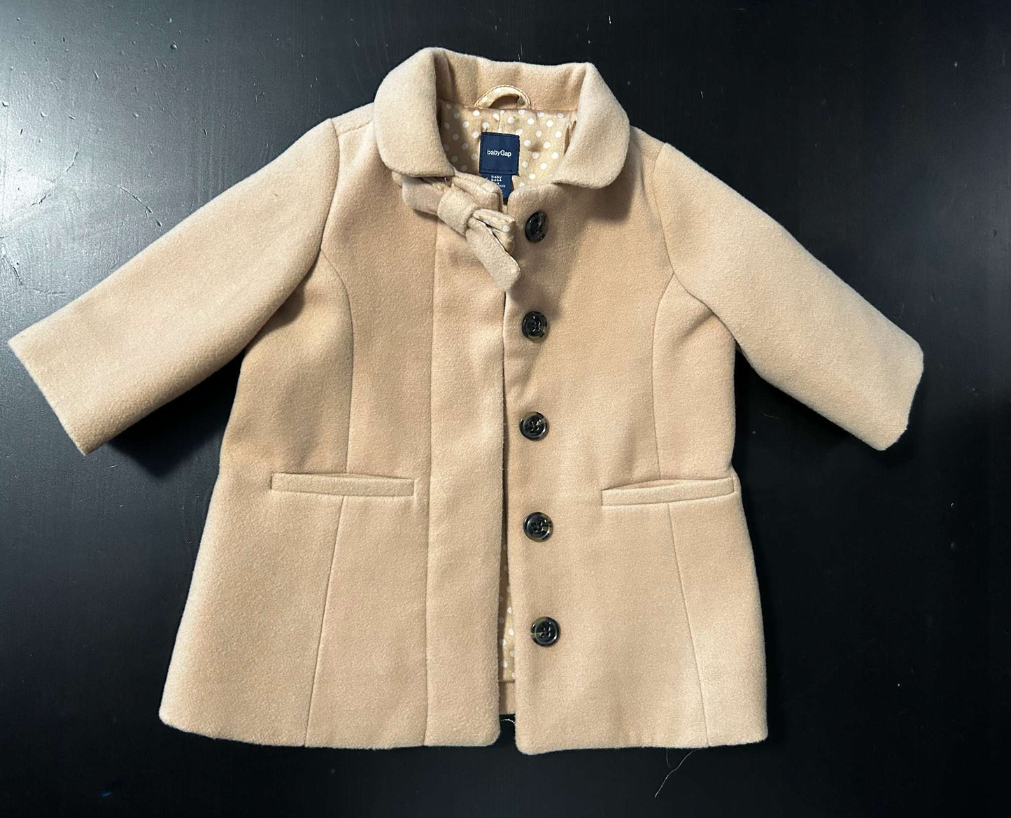 Baby Gap Girls Beige Peacoat 0-6 months, Kids 6 Month (3-6M)