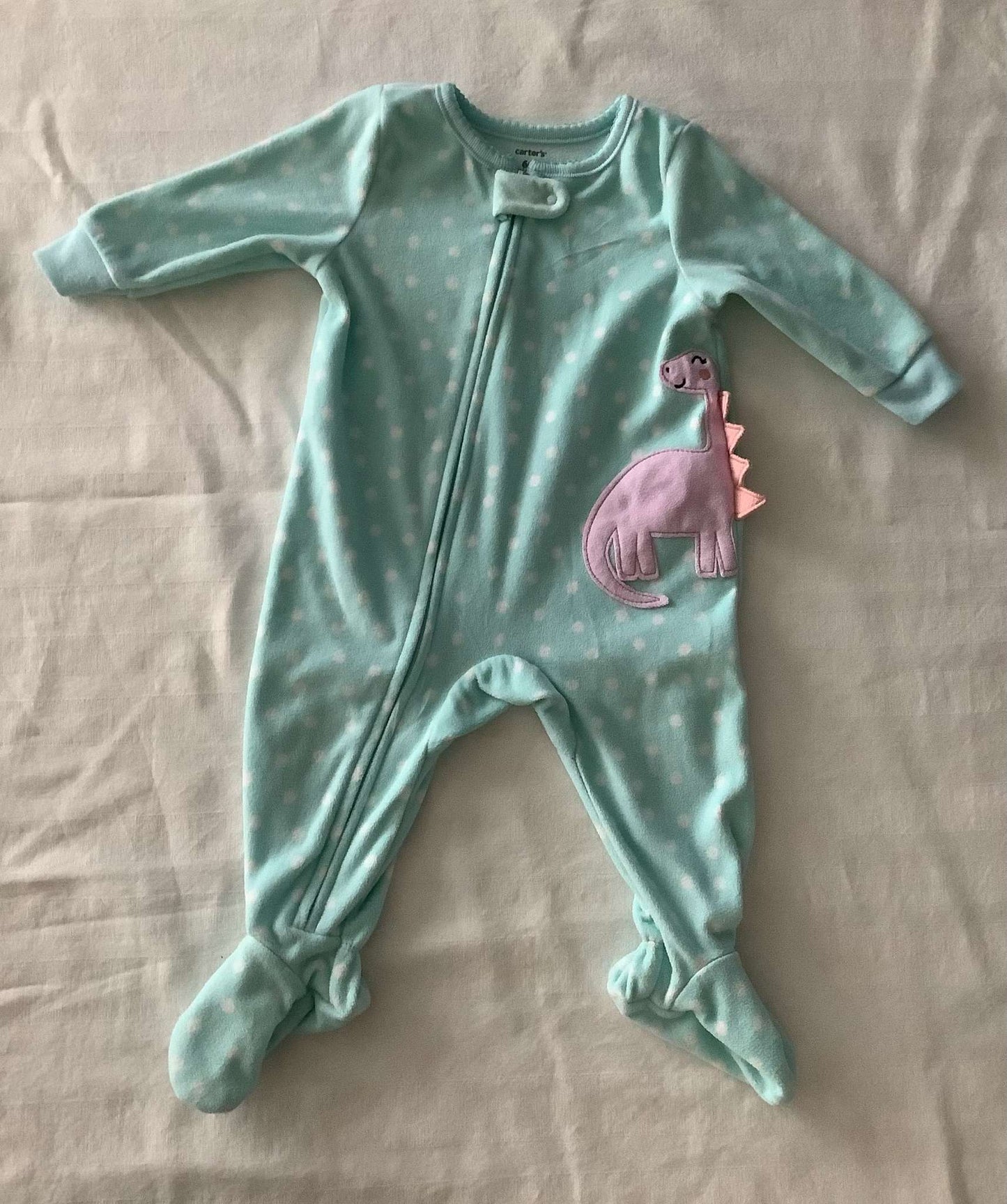 Carter's Fleece Sleepers (Bundle of 4 Sleepers) Girls 6 months, Kids 9 Month (6-9M)
