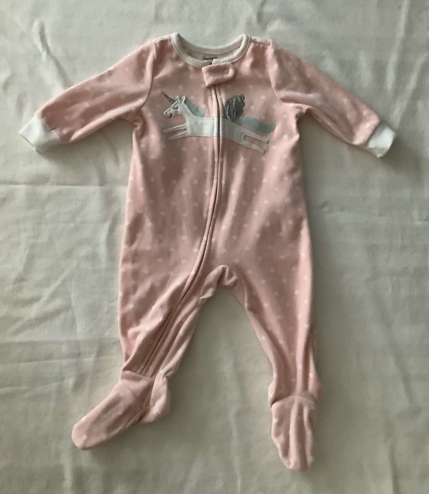 Carter's Fleece Sleepers (Bundle of 4 Sleepers) Girls 6 months, Kids 9 Month (6-9M)