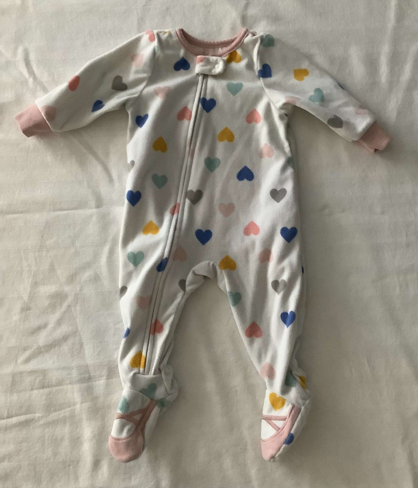 Carter's Fleece Sleepers (Bundle of 4 Sleepers) Girls 6 months, Kids 9 Month (6-9M)