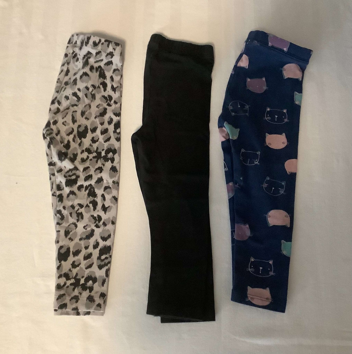Toddler Girl Leggings (Bundle of 3) 2T, Kids 2T