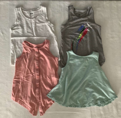 Toddler Girl Tank Tops (Bundle of 4) 2T, Kids 2T