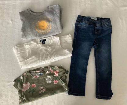 Toddler Girl Tops and Jegging (Bundle of 4) 3T, Kids 3T