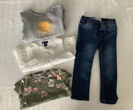 Toddler Girl Tops and Jegging (Bundle of 4) 3T, Kids 3T