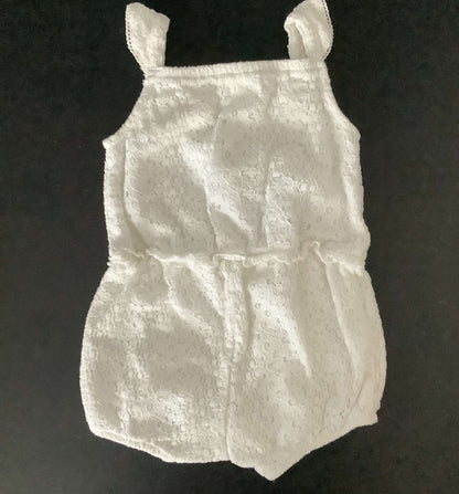 H&M Girls White Romper 9-12 months, Kids 12 Month (9-12M)