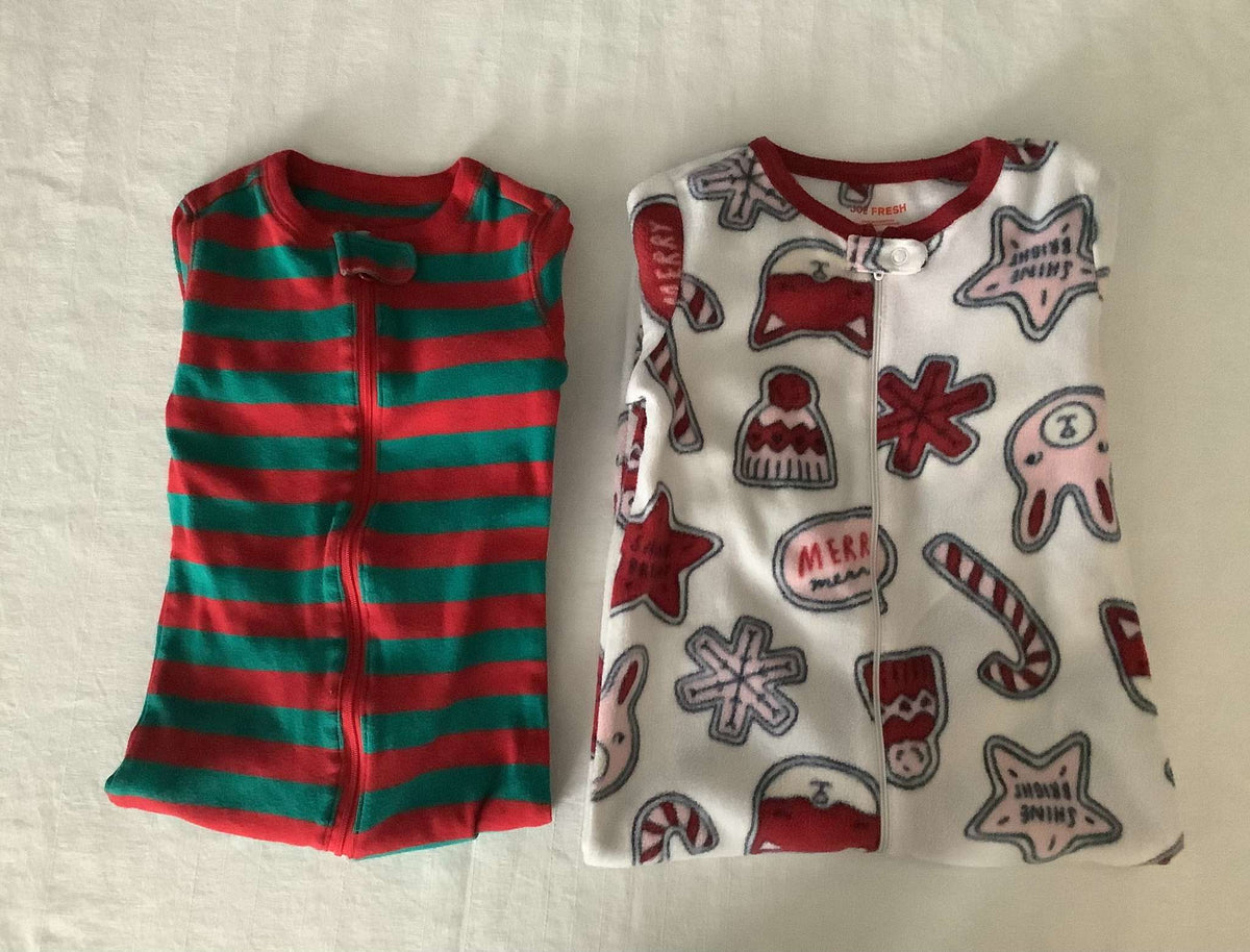 Toddler Girl Holiday PJ Onesies (Bundle of 2) 3T, Kids 3T