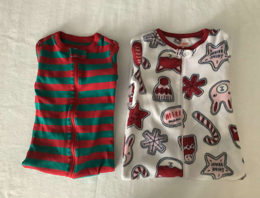 Toddler Girl Holiday PJ Onesies (Bundle of 2) 3T, Kids 3T