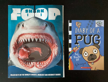 Bundle of 2 Books: Shark Food & Diary of a Pug