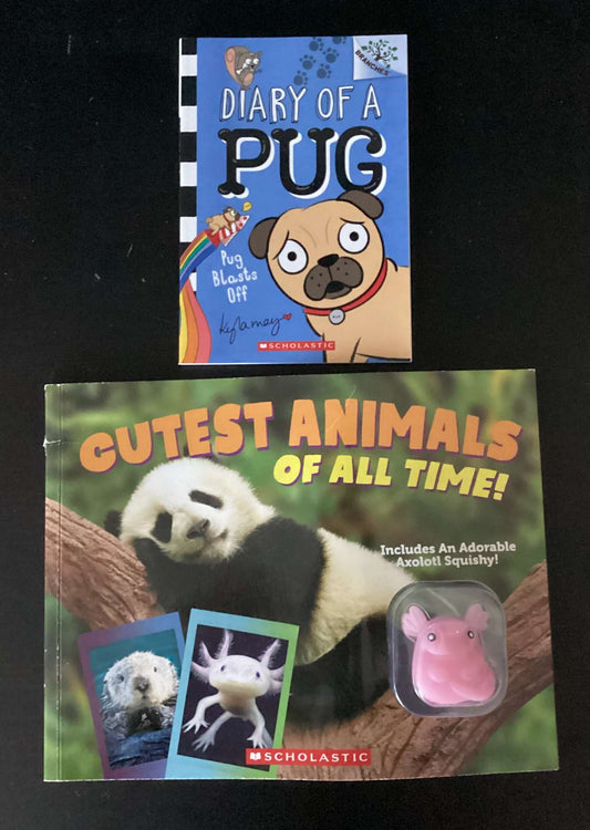 Cutest Animals of All Time & Diary of a Pug (Bundle of 2 Books)