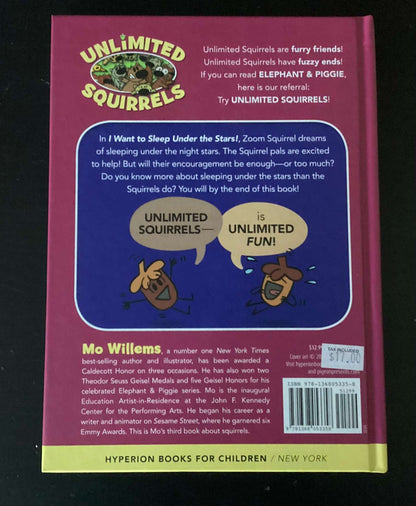 Unlimited Squirrels in: I Want to Sleep Under the Stars! by Mo Willems