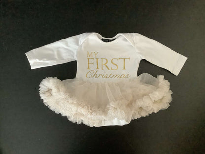 Olivia Rose Girls 'My First Christmas' Dress 0-3 months, Kids 3 Month (0-3M)