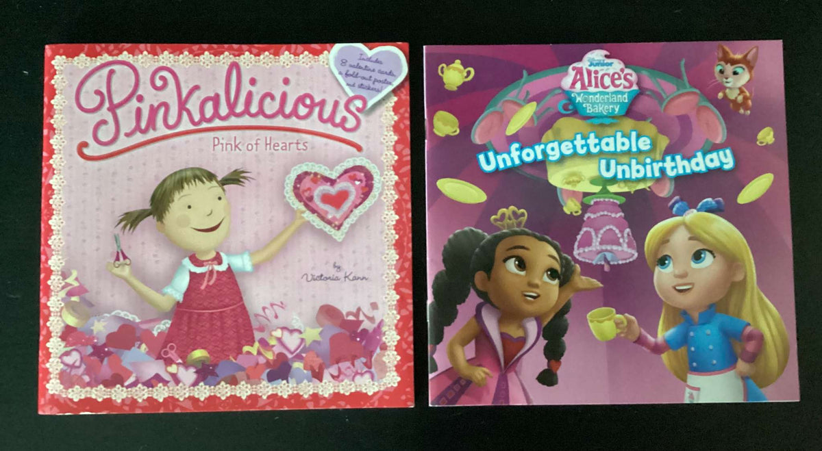 Alice's Wonderland Bakery: Unforgettable Unbirthday &  Pinkalicious: Pink of Hearts (Bundle of 2 books)