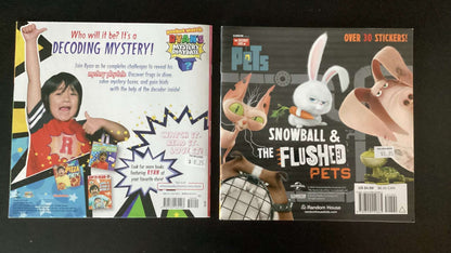 Bundle of 2 Books: Ryan's Mystery Playdate: Who Will it Be? and The Secret Life of Pets