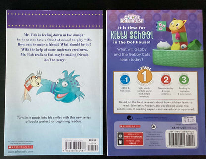 Easy Readers: You Can Make a Friend, Pout-Pout Fish! by Deborah Diesen & Gabby's Dollhouse: Kitty School (Bundle of 2 Books)